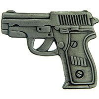 Eagle Emblems P15713 Pin-Gun,38Cal Pistol,Pwt (1")