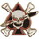 Eagle Emblems P15719 Pin-Death Spade/Skull (1")