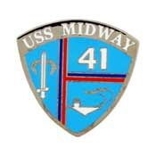Eagle Emblems P15745 Pin-Uss,Midway (1-1/8")