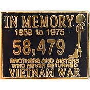Eagle Emblems P15843 Pin-Viet, In Memory (1")