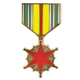Eagle Emblems P15867 Pin-Medal,Viet,Wound (1-3/16")