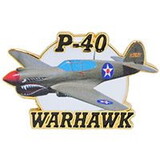 Eagle Emblems P15898 Pin-Apl, P-40 Flying Tiger (1-1/2