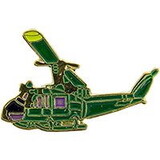 Eagle Emblems P15921 Pin-Hel,Uh-01 Huey,Green (IROQUIS), (1-1/8