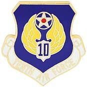 Eagle Emblems P15957 Pin-Usaf,010Th,Shield (1")