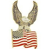 Eagle Emblems P15982 Pin-Usa, Flag, Eagle, On Top (1-1/8
