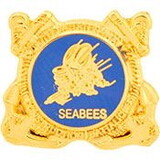 Eagle Emblems P15989 Pin-Usn,Seabees,Small (1