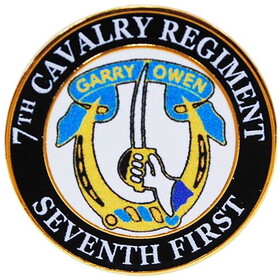 Eagle Emblems P15991 Pin-Army,007Th Cavalry Reg GARRY OWEN, (1")
