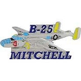 Eagle Emblems P16020 Pin-Apl, B-25 Mitchell (Pwt) (2-3/8
