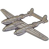 Eagle Emblems P16027 Pin-Apl,P-38 Lightning (PWT), (2-3/8