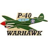 Eagle Emblems P16028 Pin-Apl, P-40 Warhawk (Pwt) (2-1/4