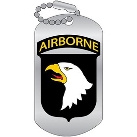 Eagle Emblems P16039 Pin-Army,101St Abn Div DOG TAG, (1-5/8")
