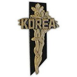 Eagle Emblems P16089 Pin-Korea,Memorial Cross (1-1/2