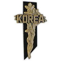 Eagle Emblems P16089 Pin-Korea,Memorial Cross (1-1/2")