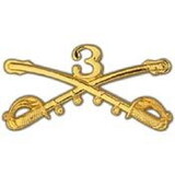 Eagle Emblems P16092 Bdg-Army, Cav.Swords, 03Rd (2-1/4