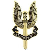 Eagle Emblems P16099 Pin-Sas Who Dares (1-3/4")