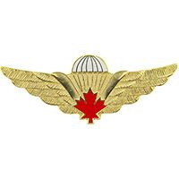 Eagle Emblems P16122 Wing-Canadian,Jump (GLD/RED), (2-1/2")