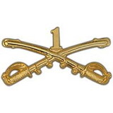 Eagle Emblems P16123 Bdg-Army, Cav.Swords, 01St (2-1/4