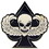 Eagle Emblems P16127 Pin-Skull, Death Spade (1-3/4")