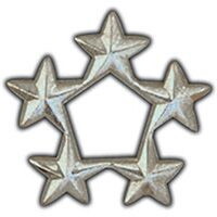 Eagle Emblems P16170 Rank-Army,General Star,C5 (9/16" WIDE STARS) (SLV), (1-3/8")