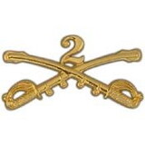 Eagle Emblems P16190 Bdg-Army, Cav.Swords, 02Nd (2-1/4