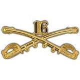 Eagle Emblems P16191 Bdg-Army, Cav.Swords, 16Th (2-1/4