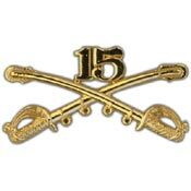 Eagle Emblems P16194 Bdg-Army,Cav.Swords,15Th (2-1/4")