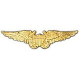 Eagle Emblems P16197 Wing-Usn, Flight Off.Gold (2-3/4