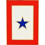 Eagle Emblems P16381 Pin-Family Mem.In Svc.(1) Blue Star (Lrg) (1-1/2