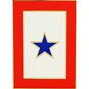 Eagle Emblems P16381 Pin-Family Mem.In Svc.(1) BLUE STAR (LRG), (1-1/2")