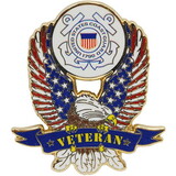 Eagle Emblems P16388 Pin-Uscg,Veteran,Eagle (1-5/8