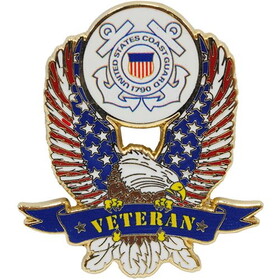 Eagle Emblems P16388 Pin-Uscg,Veteran,Eagle (1-5/8")