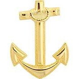 Eagle Emblems P16415 Pin-Usn, Anchor (1-1/2