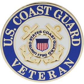 Eagle Emblems P16425 Pin-Uscg, Logo, Veteran, Xlg (1-1/2")