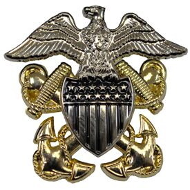 Eagle Emblems P16451 Bdg-Usn,Officer (1-1/4")