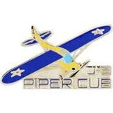 Eagle Emblems P18087 Pin-Apl, Piper Cub J3 (1-1/2