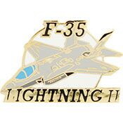 Eagle Emblems P18088 Pin-Apl,F-35A Lightning Ii (1-5/16")