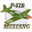 Eagle Emblems P18096 Pin-Apl, P-51B Mustang, Grn (1-1/2")