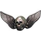 Eagle Emblems P19013 Wing-Death, Skull, Stnd, Pwt (2-1/16