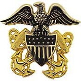 Eagle Emblems P40151 Bdg-Usn, Officer, Cap (2-1/2