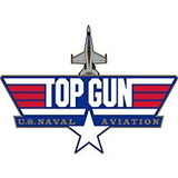 Eagle Emblems P40204 Pin-Usn, Top Gun, W/Jet, Blu (1-3/4