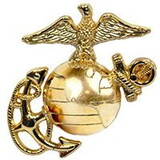 Eagle Emblems P40205 Pin-Usmc,Emblem,E1,Left CAP-GOLD, (1-5/8