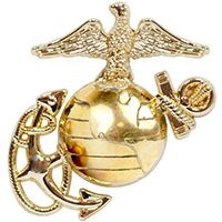 Eagle Emblems P40205 Pin-Usmc,Emblem,E1,Left CAP-GOLD, (1-5/8")