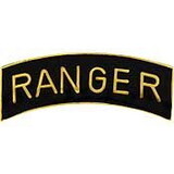 Eagle Emblems P40208 Pin-Army, Ranger, Tab (Gld/Blk) (2-1/2