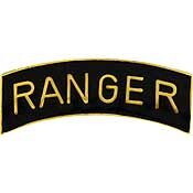 Eagle Emblems P40208 Pin-Army,Ranger,Tab (GLD/BLK), (2-1/2")