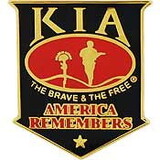 Eagle Emblems P40211 Pin-Kia, America Remembers (Shield) Blk/Red (1-1/2