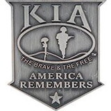 Eagle Emblems P40214 Pin-Kia,America Remembers (SHIELD) PEWTER, (1-1/2