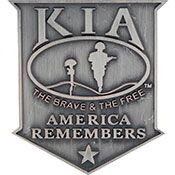 Eagle Emblems P40214 Pin-Kia,America Remembers (SHIELD) PEWTER, (1-1/2")