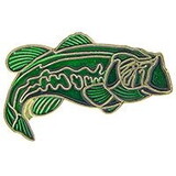 Eagle Emblems P60114 Pin-Fish, Bass, Green (1