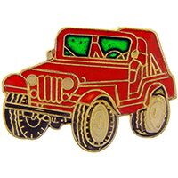 Eagle Emblems P60155 Pin-Jeep,Red (1")
