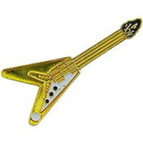 Eagle Emblems P60170 Pin-Music, Guitar, Elec, V- (Gld) (1-1/4